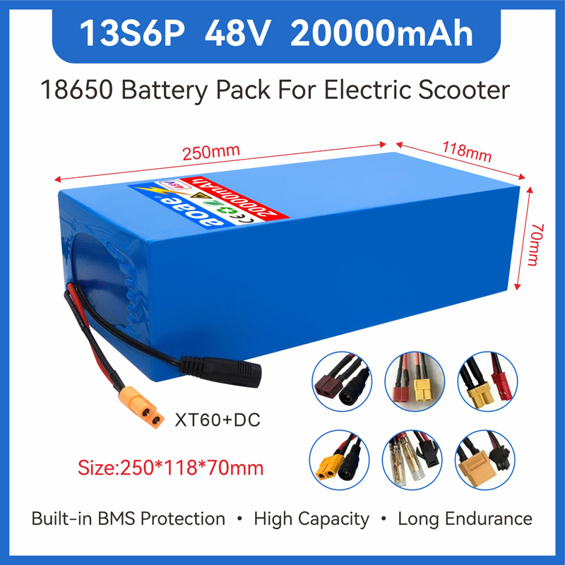 60V 50Ah Electric Scooter Battery - 48V 전기 스쿠터 배터리 13S6P 20Ah